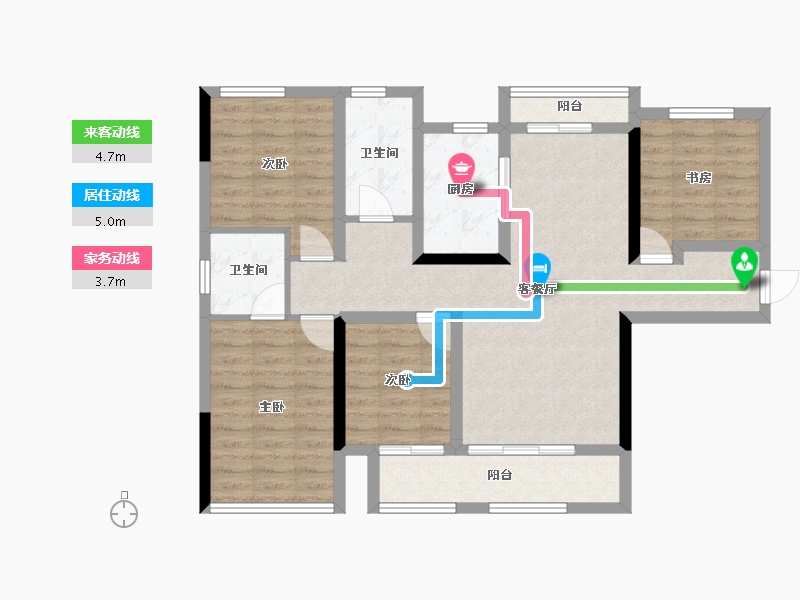 四川省-成都市-天府麓城-92.79-户型库-动静线