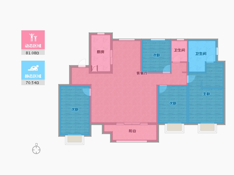 江苏省-徐州市-都会星宸臻源-136.23-户型库-动静分区