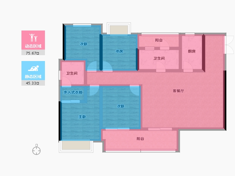 四川省-成都市-川发天府上城-106.33-户型库-动静分区