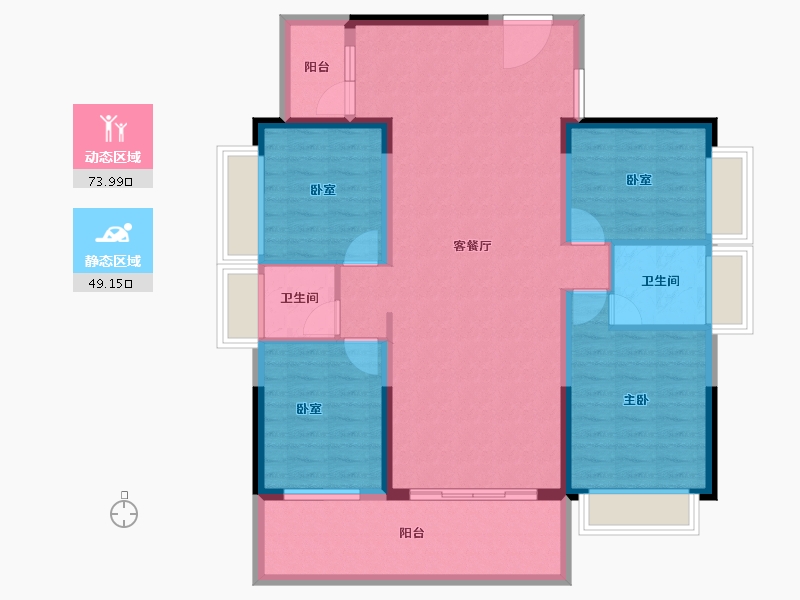 广东省-惠州市-御水龙庭-111.13-户型库-动静分区