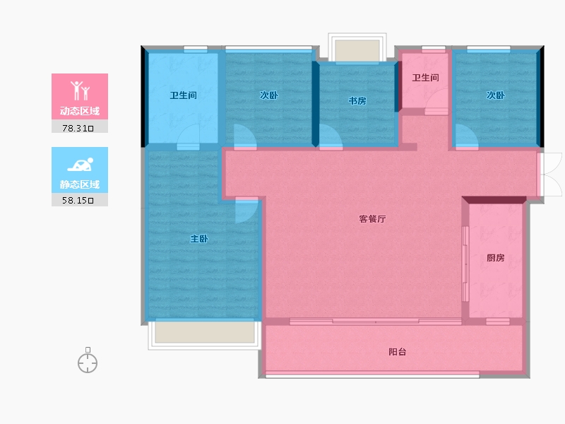 四川省-成都市-天府公园未来城-122.88-户型库-动静分区