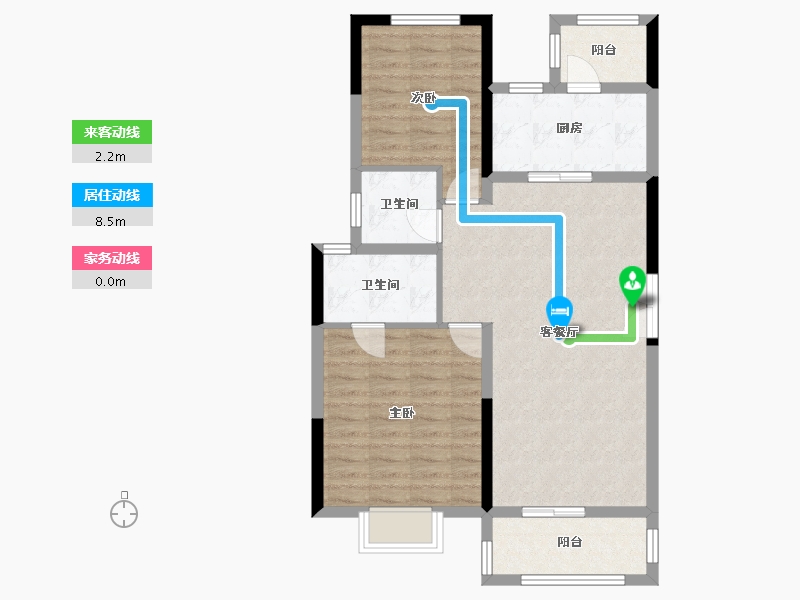 四川省-成都市-中车·共享城-83.60-户型库-动静线