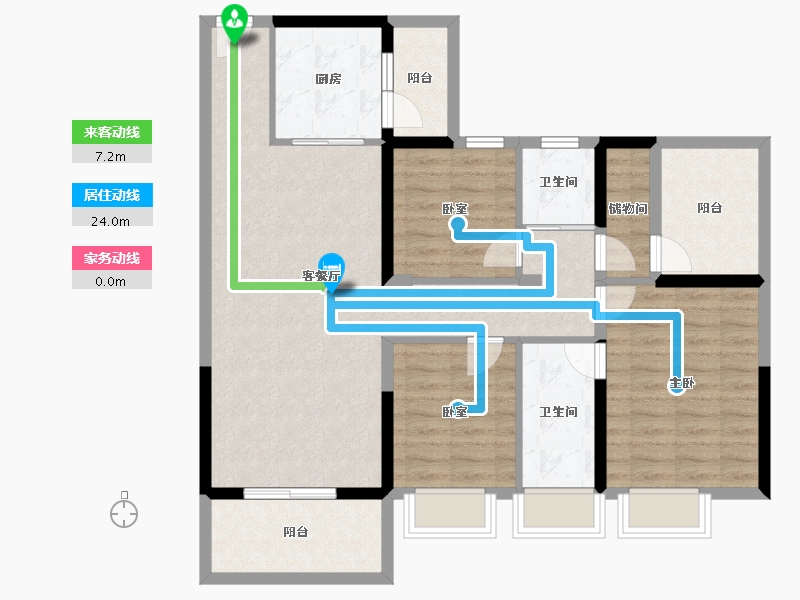 广东省-惠州市-​碧桂园滨江府-101.00-户型库-动静线