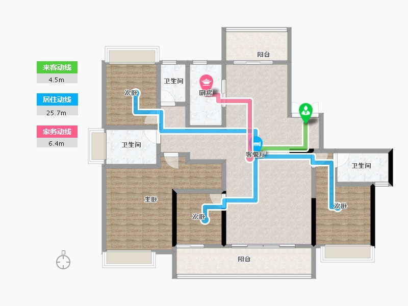 四川省-成都市-天府公园未来城-163.20-户型库-动静线