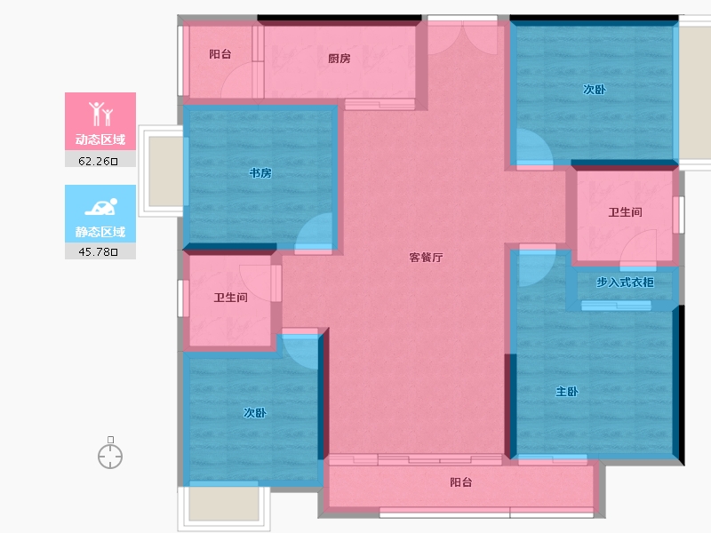 四川省-成都市-川发天府上城-95.38-户型库-动静分区