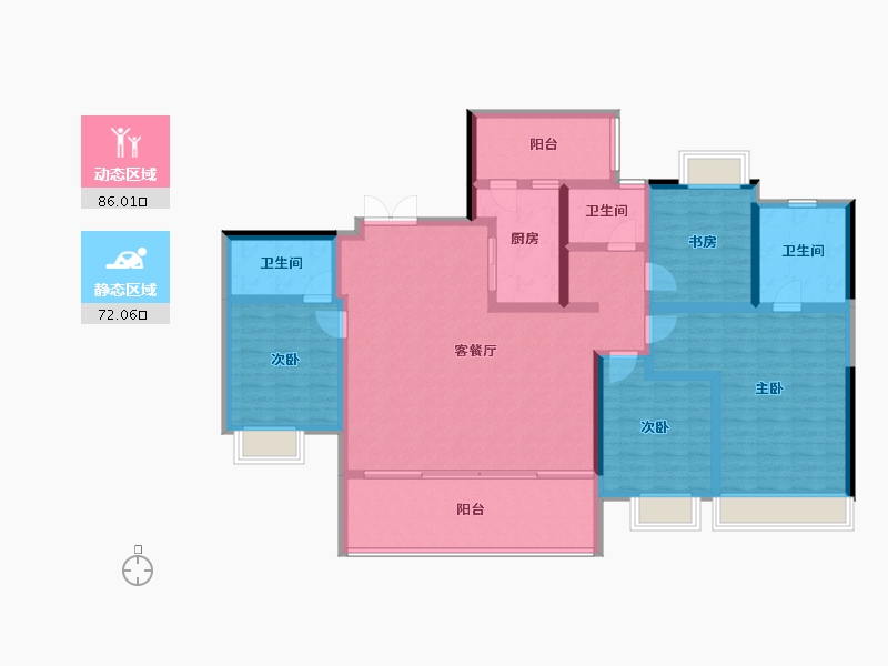 四川省-成都市-麓湖生态城-141.77-户型库-动静分区