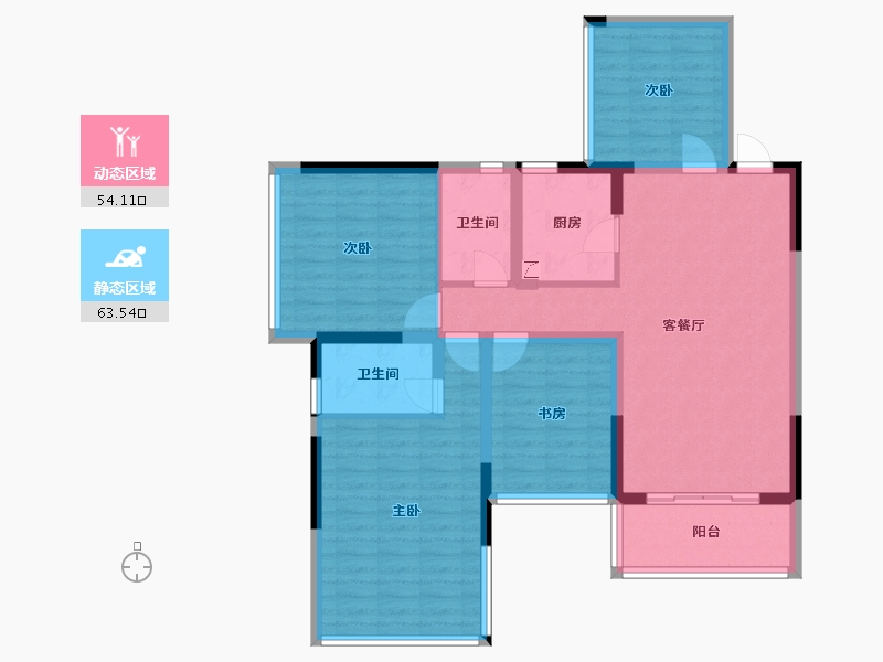 广西壮族自治区-柳州市-荣和千千树-95.00-户型库-动静分区