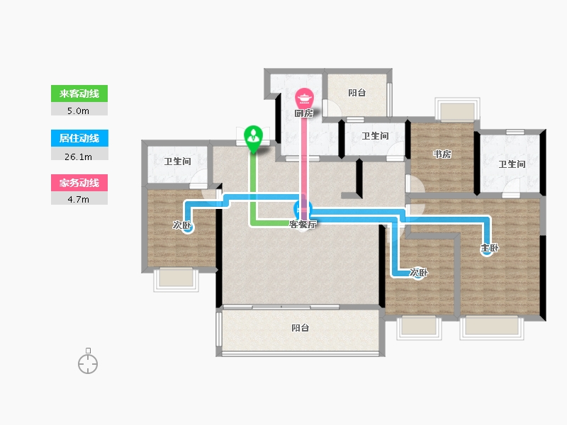 四川省-成都市-麓湖生态城-145.35-户型库-动静线