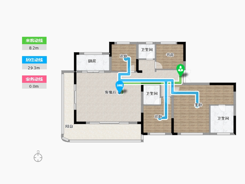 四川省-成都市-旭辉恒基江与山-150.41-户型库-动静线