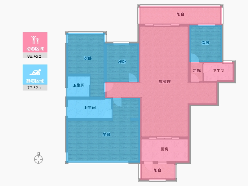 广西壮族自治区-南宁市-万科城北区-150.00-户型库-动静分区