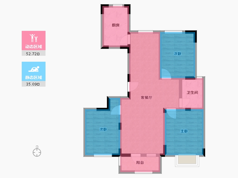 河北省-唐山市-美仑华府-100.00-户型库-动静分区