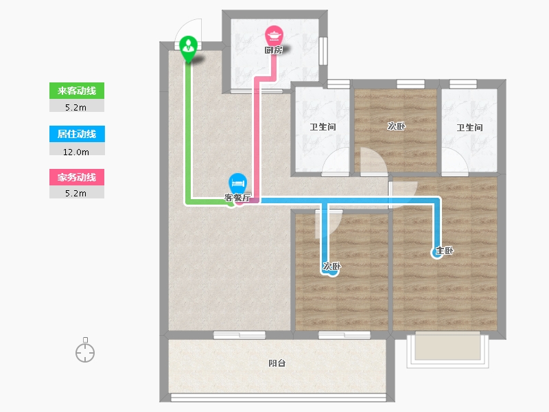 云南省-昆明市-中建金科向山的岛-80.76-户型库-动静线