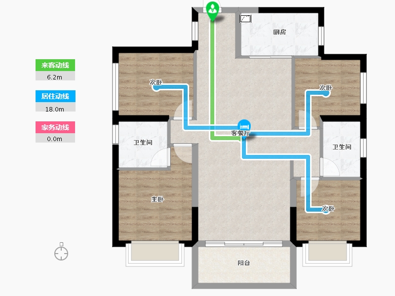 湖南省-长沙市-深业鹭栖府-93.79-户型库-动静线