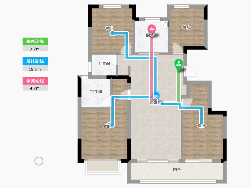 浙江省-金华市-云悦臻境-92.00-户型库-动静线