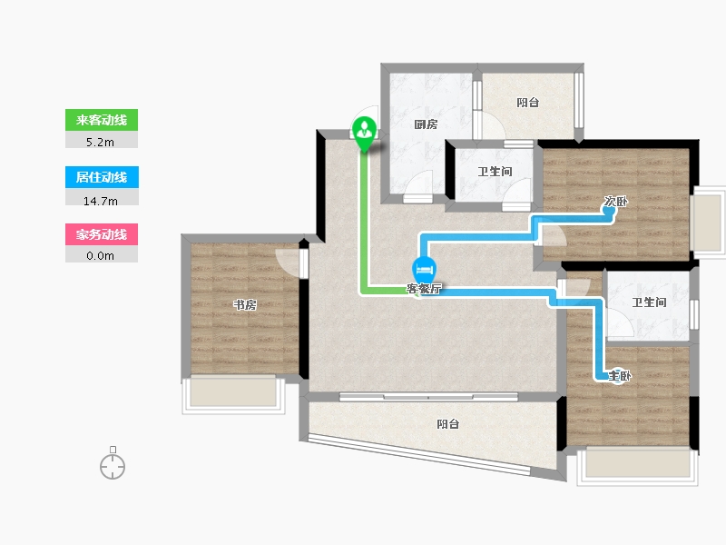 四川省-成都市-麓湖生态城-98.93-户型库-动静线