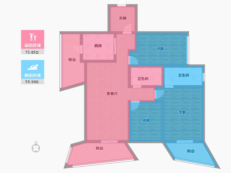 四川省-成都市-麓湖生态城-114.56-户型库-动静分区