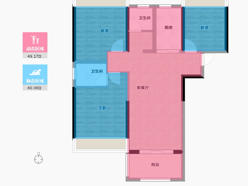 云南省-昆明市-浩创半山云府-79.20-户型库-动静分区