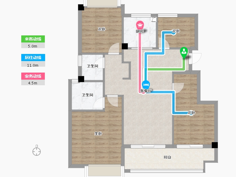 福建省-福州市-三迪雅筑枫丹-94.00-户型库-动静线