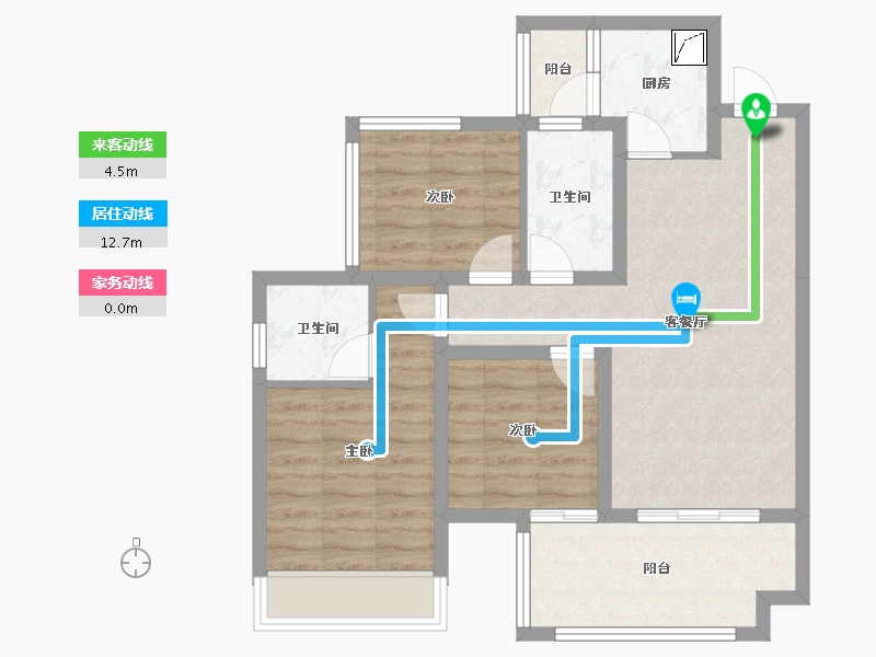 四川省-南充市-明宇凤悦台-84.00-户型库-动静线