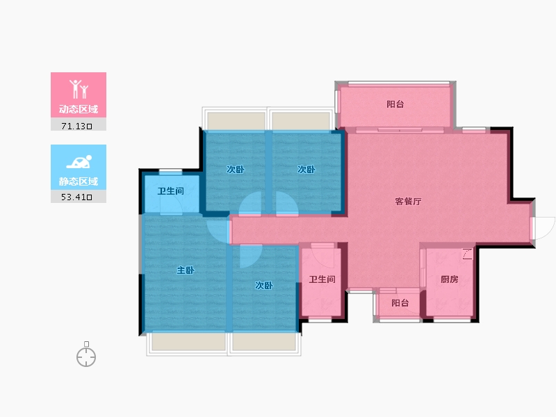 四川省-成都市-领地悦府-111.21-户型库-动静分区