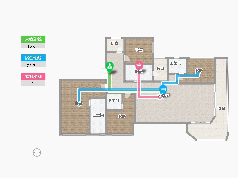 四川省-成都市-麓湖生态城-206.40-户型库-动静线