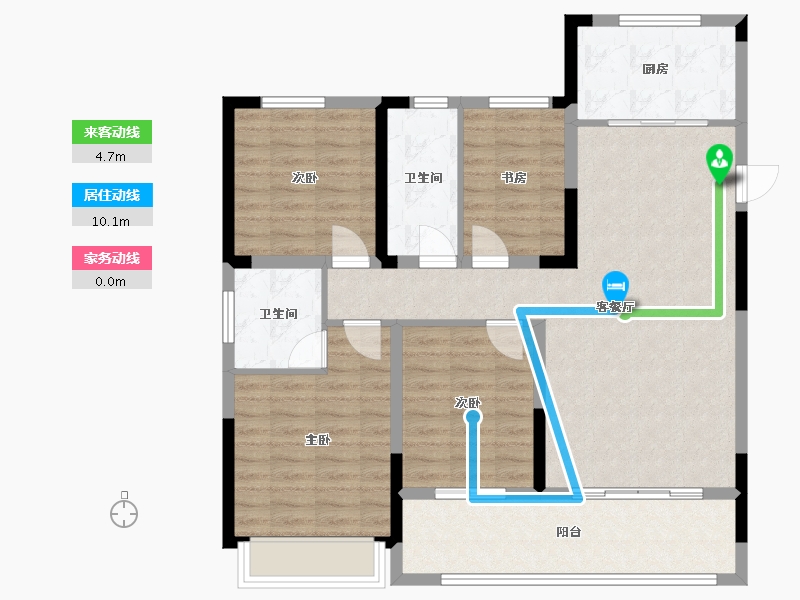 山东省-青岛市-鑫源珺府-102.08-户型库-动静线