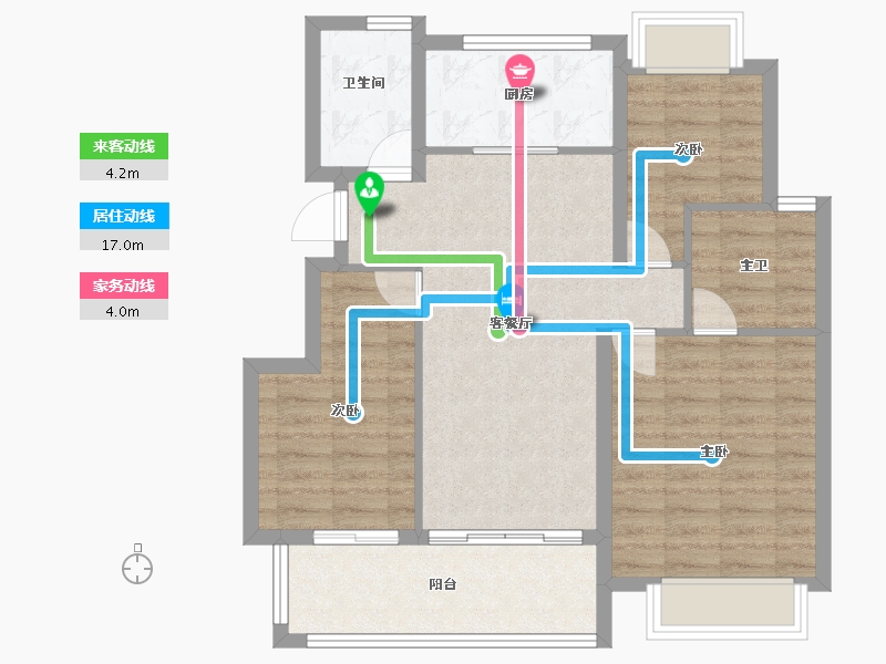 四川省-成都市-桂湖正荣府-80.00-户型库-动静线