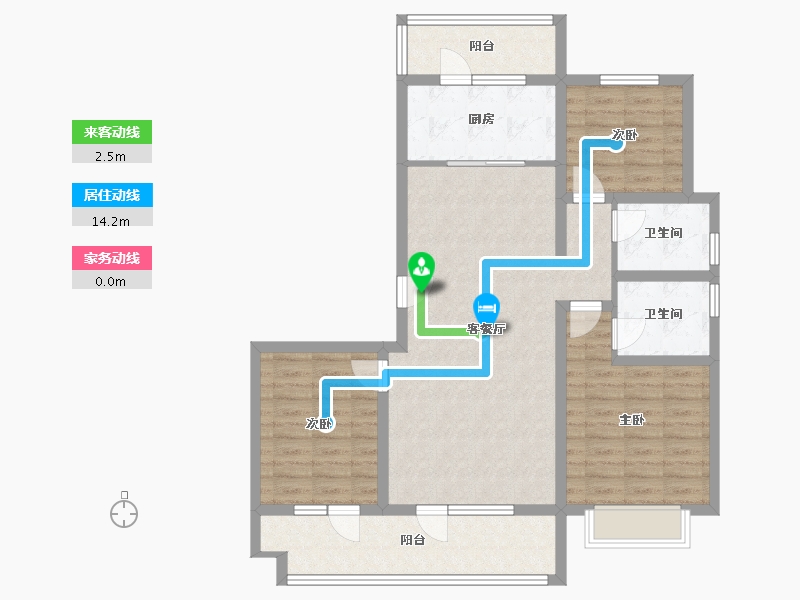 山东省-青岛市-阳光名宸-102.40-户型库-动静线