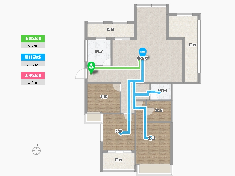 四川省-成都市-汉嘉国际社区-106.82-户型库-动静线