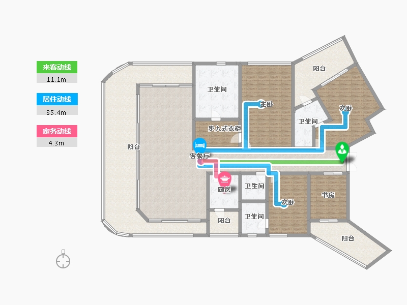 四川省-成都市-麓湖生态城-274.44-户型库-动静线