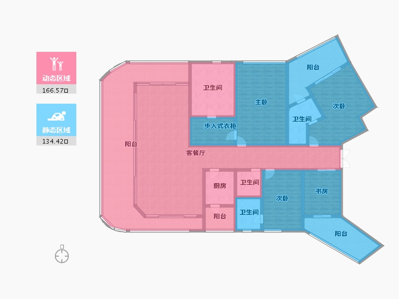 四川省-成都市-麓湖生态城-274.44-户型库-动静分区