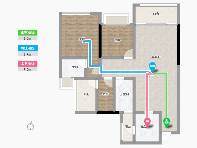 四川省-成都市-唐人街相府花园-86.29-户型库-动静线