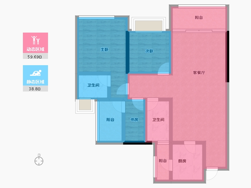 四川省-成都市-唐人街相府花园-86.29-户型库-动静分区