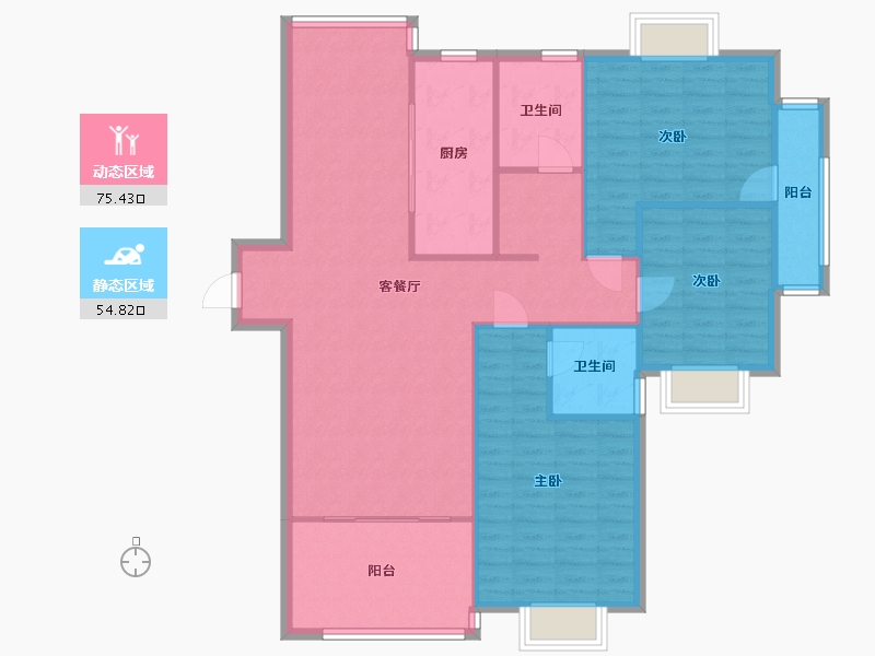 河南省-郑州市-正商蓝钻小区-120.00-户型库-动静分区