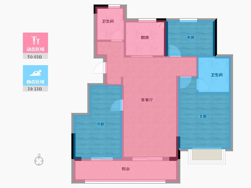 浙江省-金华市-招商华鸿云湖臻品-79.20-户型库-动静分区