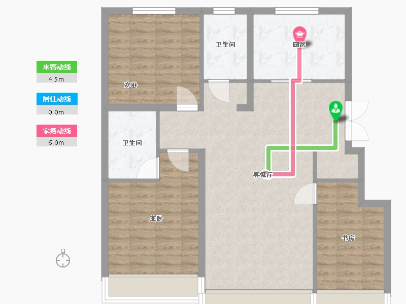 黑龙江省-佳木斯市-伟业悦府-115.00-户型库-动静线