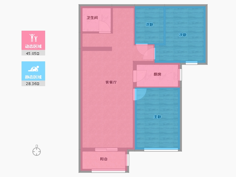 北京-北京市-未来逸园-74.95-户型库-动静分区