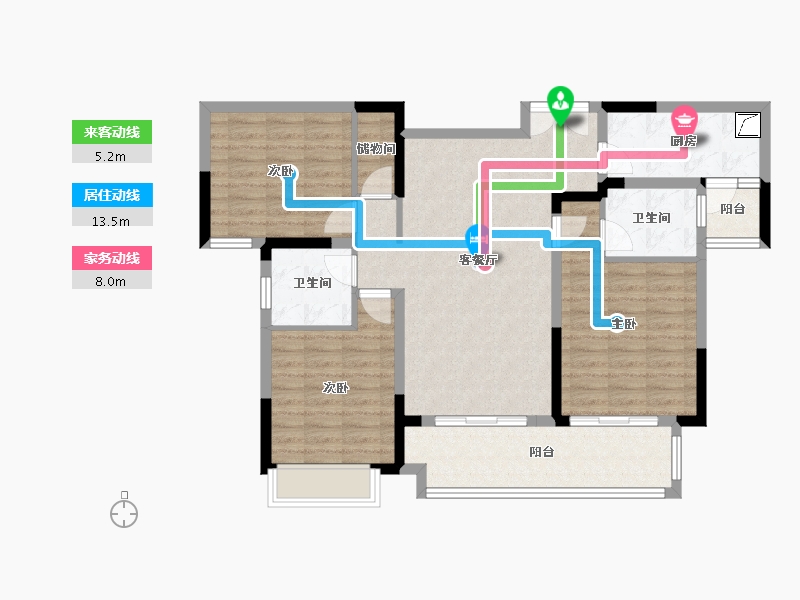 四川省-成都市-河畔府邸-103.11-户型库-动静线