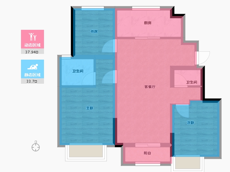 天津-天津市-正雅苑-70.00-户型库-动静分区