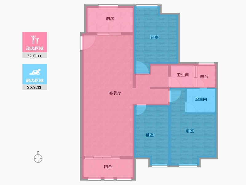 河南省-南阳市-东郡华府-110.20-户型库-动静分区