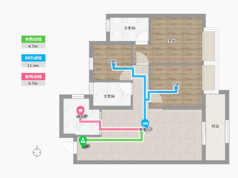 云南省-昆明市-中建金科向山的岛-70.29-户型库-动静线