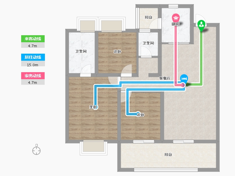 云南省-昆明市-滇中乐活城-93.60-户型库-动静线