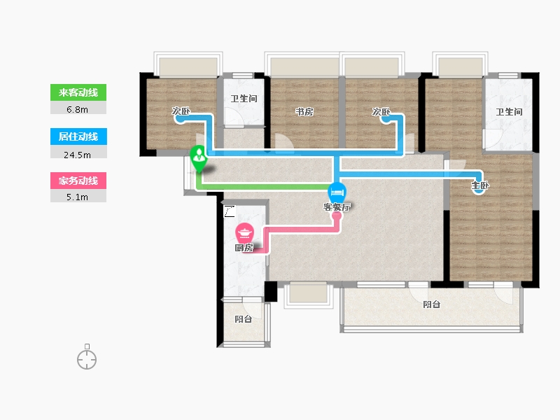 四川省-成都市-朗诗上林熙华府-125.00-户型库-动静线