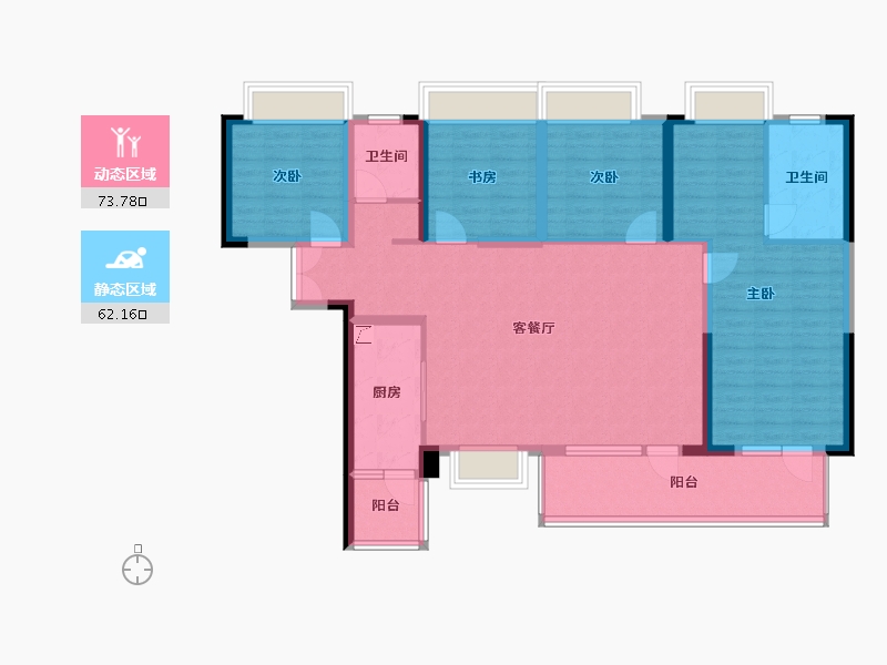 四川省-成都市-朗诗上林熙华府-125.00-户型库-动静分区