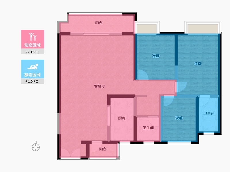 河南省-周口市-周口开元万达广场10号楼-110.00-户型库-动静分区