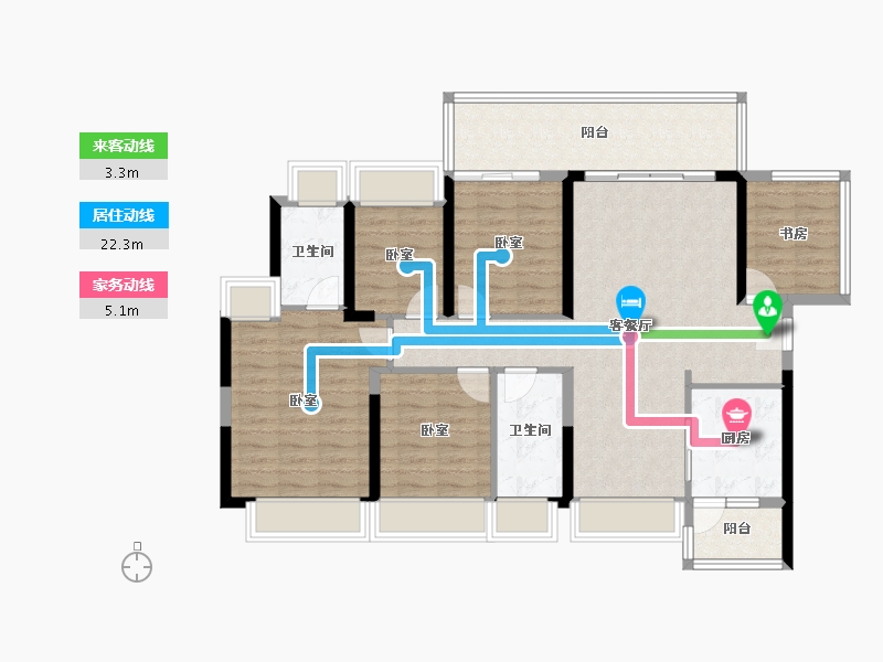 广东省-惠州市-碧桂园城央印象-109.24-户型库-动静线