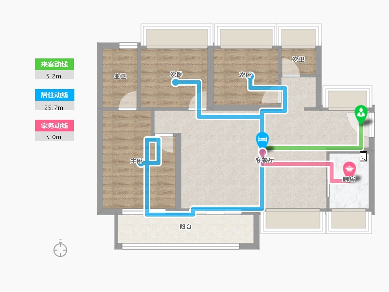 贵州省-贵阳市-贵阳电建云岩赋-79.01-户型库-动静线