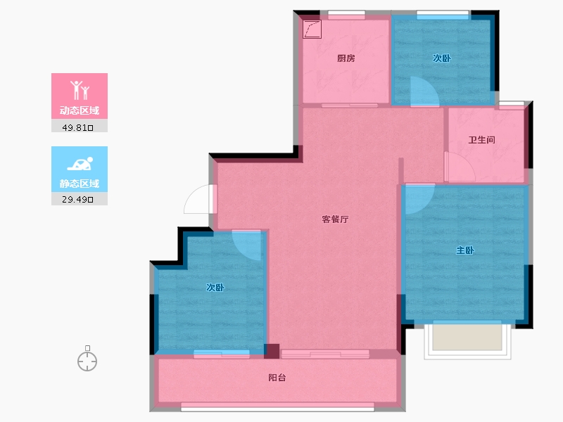 浙江省-金华市-云悦臻境-71.19-户型库-动静分区