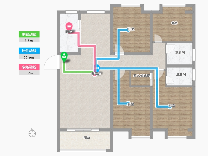 河南省-南阳市-东郡华府-116.84-户型库-动静线