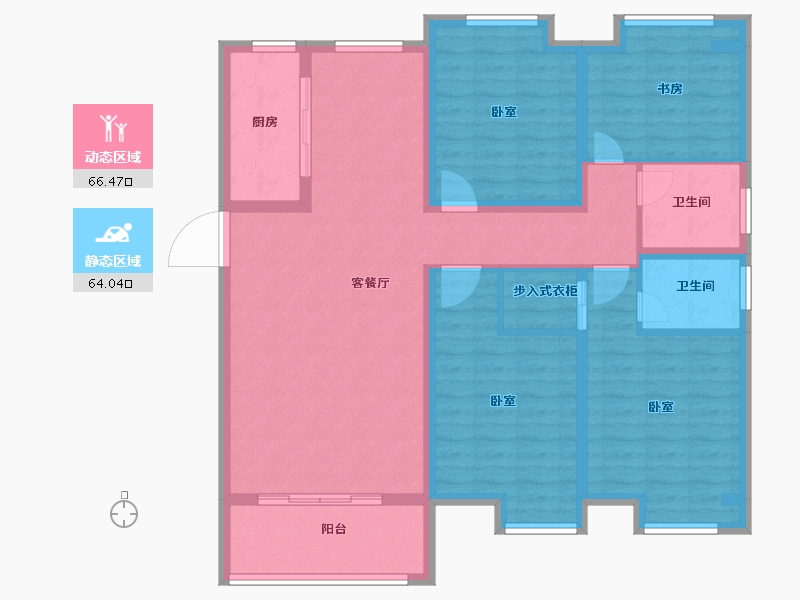 河南省-南阳市-东郡华府-116.84-户型库-动静分区